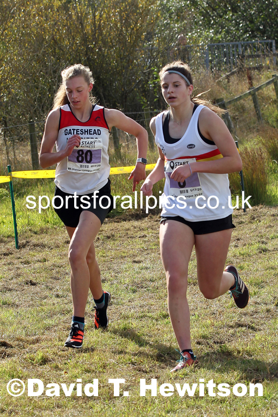 Womens under-17s and under-20s 2021 North Eastern Harrier League, Druridge Bay. Photo: David T. Hewitson/Sports for All Pics